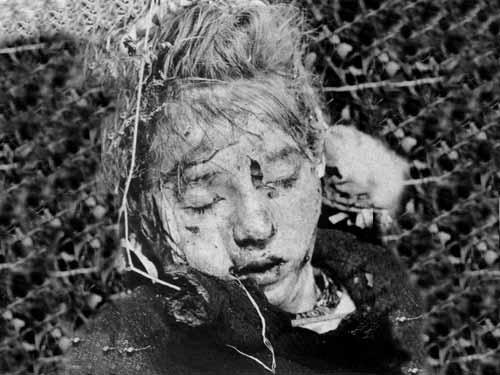 Dead German girl in World War Two