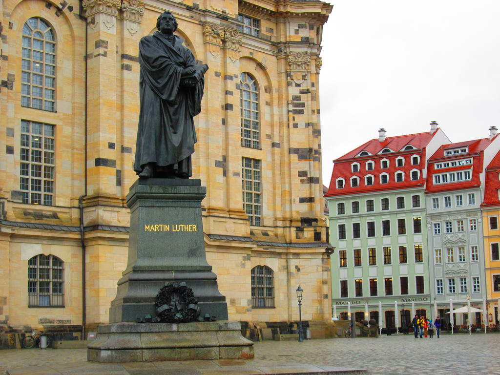 Martin Luther statue in Dresden. Picture was taken by Andy Chalkley. Creative Commons Attribute.