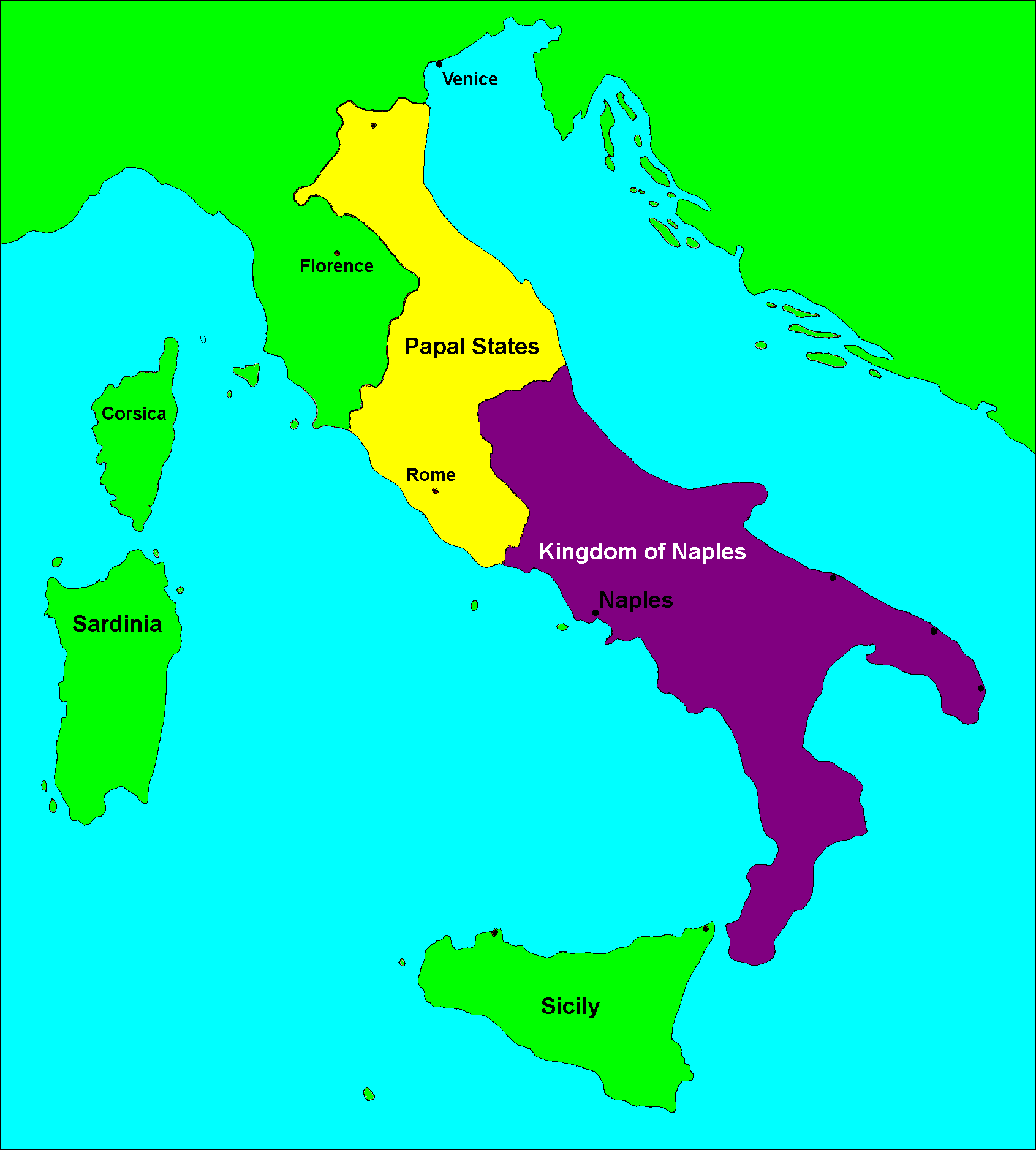 The Kingdom of Naples. Creative Commons.