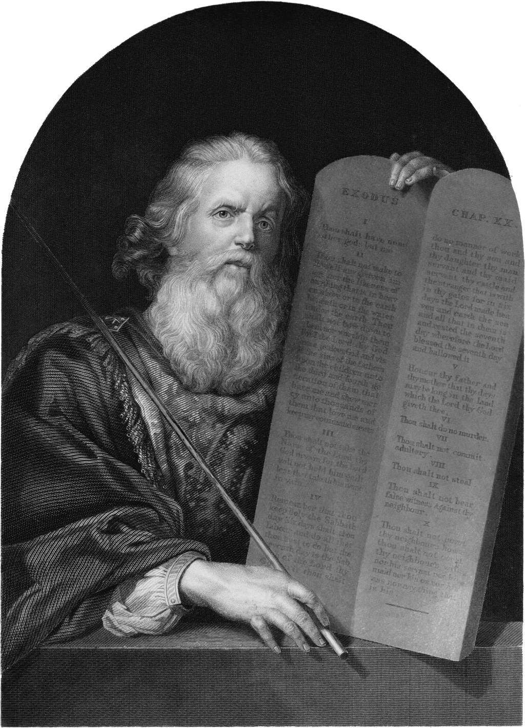 Moses from an 1878 bible. Creative Commons Attribute - Andy Chalkley. www.andychalkley.com.au